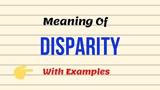 Meaning Of Disparity  English Vocabulary Lessons  UrduHindi [upl. by Olivier]