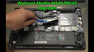 Walmart Motile M141M142 Upgrades RAM SSD Wireless Card [upl. by Charters]