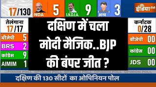 India TVCNX Opinion Poll दक्षिण में चला मोदी मैजिकBJP की हो रही बंपर जीत  2024 Election [upl. by Enilecram26]