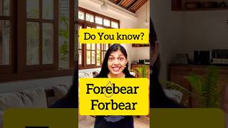 Forebear vs Forbear  English Vocabulary Made Easyquot ytshorts ytshortsindia englishvocabulary [upl. by Eisnil14]