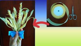 DIY spikelets of wheat from a satin ribbon 😍 Interior flowers beautifyl decor 💖 [upl. by Deer296]