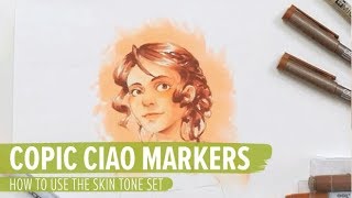 Using Copic Ciao Markers  Skin Tone Set [upl. by Lello243]