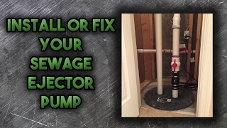 How to Install a Sewage Ejector Pump [upl. by Ahsinot]