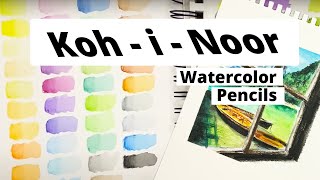 KohiNoor Watercolor pencils  swatch and test  they were and remain my favorites [upl. by Nyletak425]