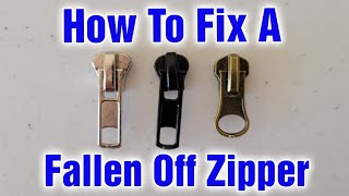 How To Fix A Fallen Off Zipper  How To Use Zipper Repair Kit [upl. by Novahc]