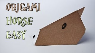 How to make an origami horse face very easy [upl. by Oiligriv921]