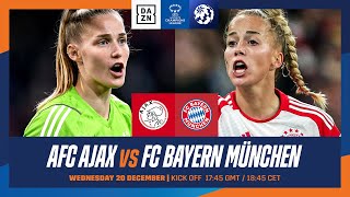 AFC Ajax  Bayern München  UEFA Women’s Champions League 202324 Speelronde 4 Volledige wedstrijd [upl. by Greenland]