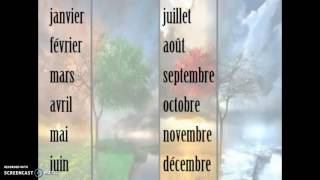 SONG French months quotLes Mois de lAnnéequot to the quotHappy Daysquot theme [upl. by Ahcila550]