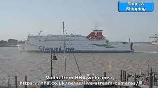 Ferry Stena Nordica passing HaPenny Pier Harwich as she arrives from the Hook 8 June 2023 [upl. by Laemsi]