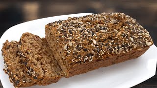 GESUNDES BROT backen geht ganz EINFACH Rezept ohne Gluten ohne Hefe ohne Mehl [upl. by Quint773]