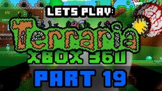 Lets Play Terraria  Xbox 360 Edition  Part 19  Triple Chest Find  Pet Bat  Vial of Blood [upl. by Ertsevlis]