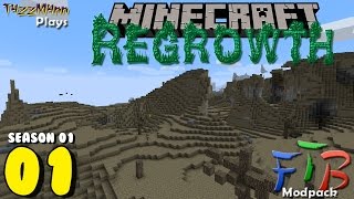 Regrowth S01E01  Off to a Bad Start  Minecraft FTB Modpack Lets Play [upl. by Zamora987]