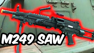 Airsoft M249 LMG Gameplay [upl. by Veronika267]