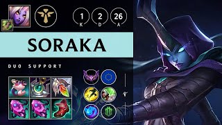 Soraka Support vs Sona Healing Master  EUW Master Patch 1419 [upl. by Nlocnil449]