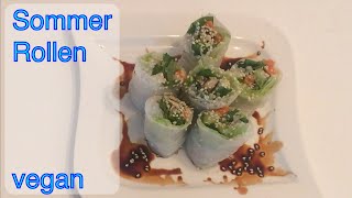 Sommerrollen vegan  vegane Rezepte einfach schnell und lecker  einfaches schnelles veganes Rezept [upl. by Adlai]