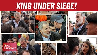 Spanish King Faces Furious Crowds Mud Throwing and Insults During Flood Damage Tour [upl. by Adriaens]