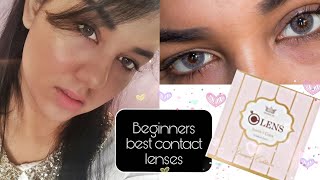 REVIEW  OLENS CONTACT LENSES  BEGINNERS BEST CONTACT LENSES [upl. by Aliber]