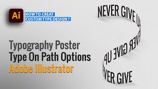 Typography Poster  Type On A Path Option  Skew Effect  Adobe Illustrator Tutorials Graphic Design [upl. by Halika]