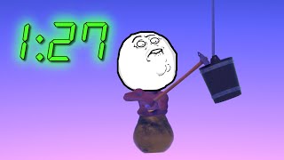 Getting Over It Speedrun In 127419 [upl. by Neerom]