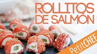 Rollitos de salmón queso y espárragos  Petitchef [upl. by Dewitt901]