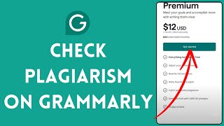 How to Check Plagiarism on Grammarly 2024 [upl. by Eilac]