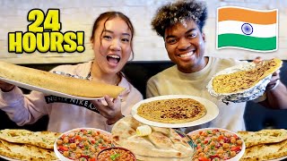 We Ate INDIAN FOOD for 24 HOURS INDIAN FOOD MUKBANG [upl. by Yreffeg]