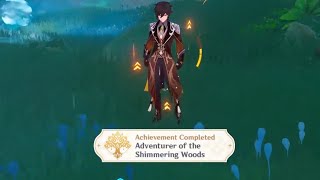 I never know this Took over a year to get this achievement  Adventurer of the Shimmering Woods [upl. by Ettedranreb]