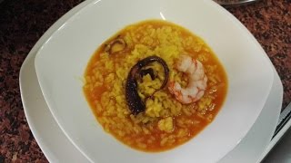 Arroz meloso con pulpo y gambones [upl. by Malkah375]