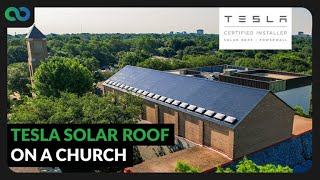 Tesla Solar Roof Installation on a Church [upl. by Quinta]