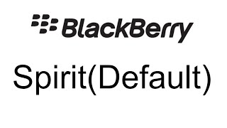 Spirit Default  Blackberry Ringtone [upl. by Ardnuasal880]