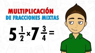 MULTIPLICACIÓN DE FRACCIONES MIXTAS Super fácil  Para Principiantes [upl. by Llehsam]