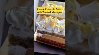 Lemon Cardamom Pistachio Sheet Cake with Toasted Meringue 🍋✨  Dessert Recipe sheetcake diy [upl. by Myo]