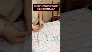 DIY PAPER STRAW FOR CHRISTMAS CRAFT DIY CHRISTMAS IDEA CRAFT FUN amp EASY DIY CHRISTMAS CRAFT [upl. by Enegue]