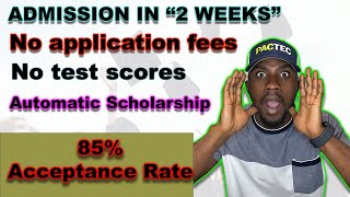 Admission in quot2 weeksquot plus Automatic Scholarship  Apply for free [upl. by Elynad48]