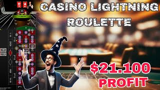 CASINO LIGHTNING ROULETTE NEW STRATEGY SIMPLE WIN ONLINE EARN GAME REAL MONEY 💰 21100 WIN 💥 TODAY [upl. by Pillihpnhoj]