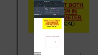 HOW TO SET BOTH METER AND FEET DIMENSION IN AUTOCAD  AUTOCAD BASICS  AUTOCAD IN HINDI [upl. by Philina]