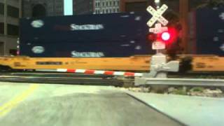 MTH CROSSING GATES UP ES44ACCCTE Intermodel train [upl. by Publia156]