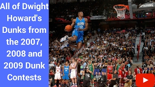 All of Dwight Howards Dunks 2007 2008 amp 2009 Dunk Contest [upl. by Refinnej]