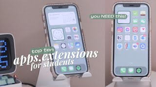 10 apps amp extensions YOU NEED as a student in 2022👩🏻‍💻 studying productivity habits [upl. by Aliuqehs]