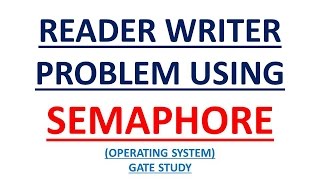 Reader writer problem using semaphore in GATEoperating system [upl. by Ahsinik]