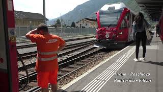 Bernina Express quotDrivers Viewquot Tirano  Filisur  Chur [upl. by Diley406]