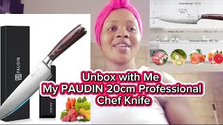 Unbox with Me My PAUDIN 20cm Professional Chef Knife [upl. by Chrisman]