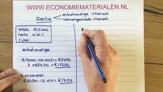 Het berekenen van enkelvoudigesamengestelde rente economiematerialen [upl. by Ahel]