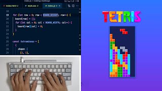 ASMR Programming Tetris Game  No Talking [upl. by Macilroy]