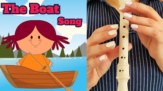 Easy Song for Recorder  The Boat Song recorder  With Note Sheet [upl. by Etak]