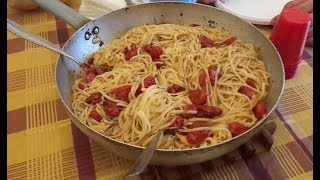 LINGUINE CON POMODORINI CONFIT primo piatto semplice [upl. by Tharp]