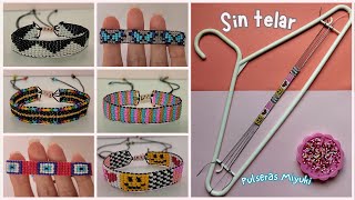 6 PULSERAS MIYUKI SIN TELAR 🩷 TUTORIAL PARA PRINCIPIANTES [upl. by Eninahpets]