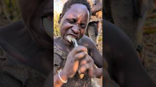 Hadzabe tribe dont Joke with food 😂😋‼️ See How hadzabe boy enjoying his favorite meal hadzabetribe [upl. by Noryd]