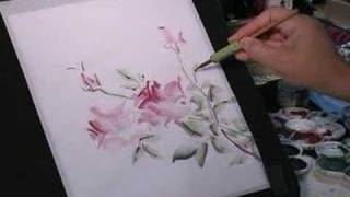 Watercolor Painting Demo  Roses w Bees [upl. by Miller383]