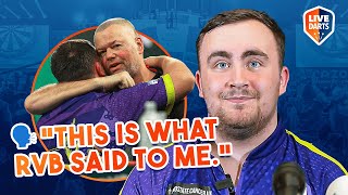 Luke Littler reacts to ROUT of his idol Raymond van Barneveld quotHe said you can go all the wayquot [upl. by Suivatal229]